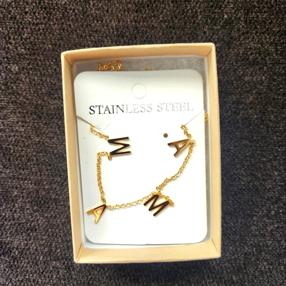 MAMA Stainless Steel Chain Necklace